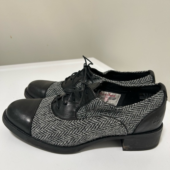 Timberland Harris Tweed Oxford Shoes Black Gray Size 10 - Picture 6 of 15